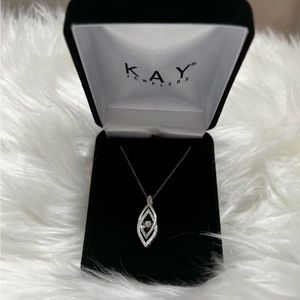 Kay Jewelers Silver .925 Flickering Diamond Necklace for Mother’s Day!